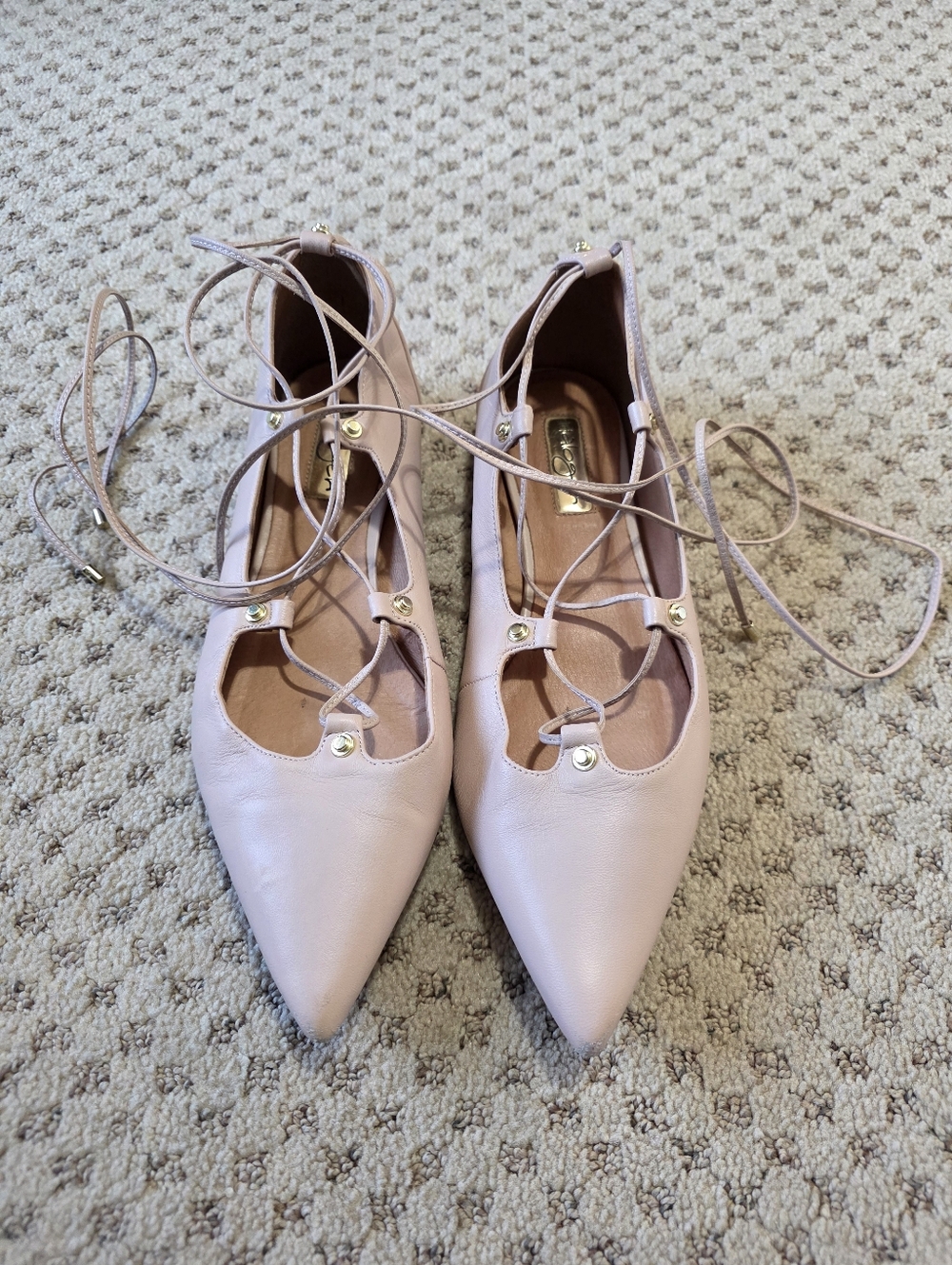 Halogen Lace-Up Pointed Flats